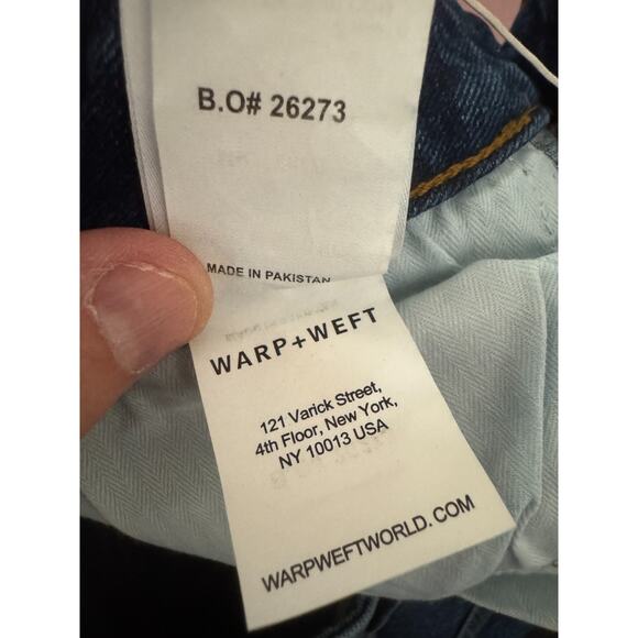 Warp + Weft Bootcut High Rise Jeans 26 Midtone‎ Blue Denim RN149078 NWT 395230 - Picture 11 of 14